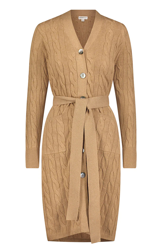 Cotton Cable Belted Duster
