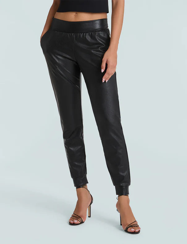 Faux Leather Jogger
