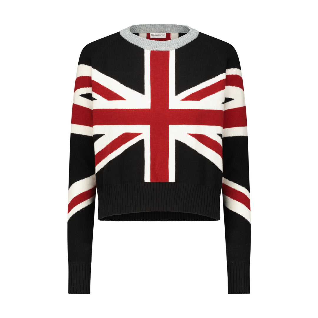Cotton/Cashmere Union Jack Crew
