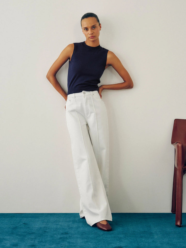 【HI FI FNK】Pole Pintuck Wide Pants Women's Ponte Pintuck Wide Leg Pants | Lands' End