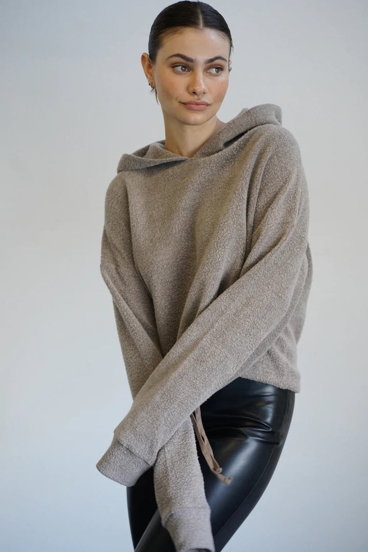 Odin Sherpa Terry Cropped Hoodie